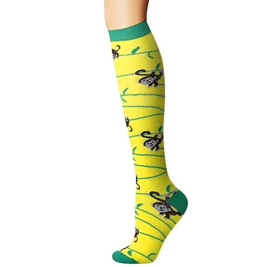 Hanging Monkey Compression Socks