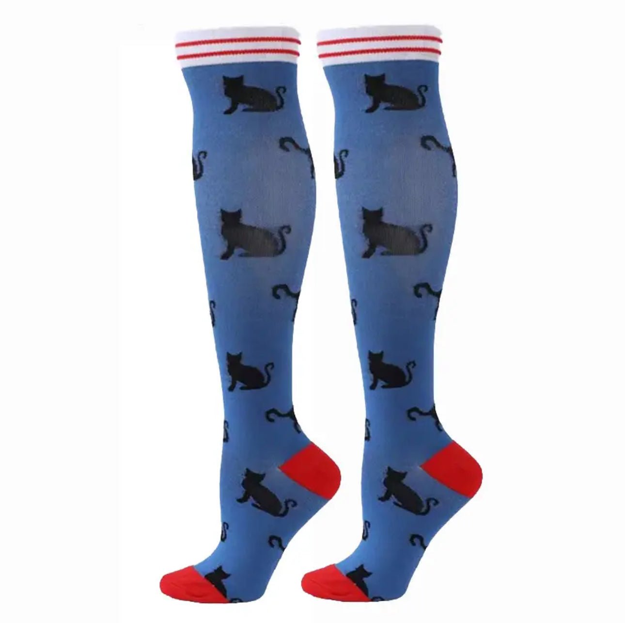 Cat Silhouette Compression Socks